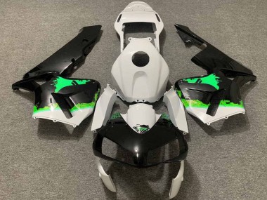 Purchase 2003-2004 Honda CBR600RR Motorcycle Fairings - White Green Glossy Black Splatter Canada