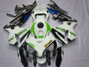 Purchase 2005-2006 Honda CBR600RR Motorcycle Fairings - White Green Glossy Black HannSpree Canada