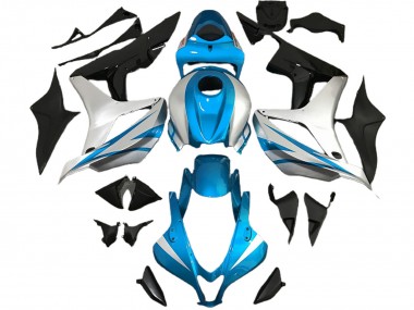 Purchase 2007-2008 Honda CBR600RR Motorcycle Fairings - Silver Light Blue Glossy Black OEM Style Canada