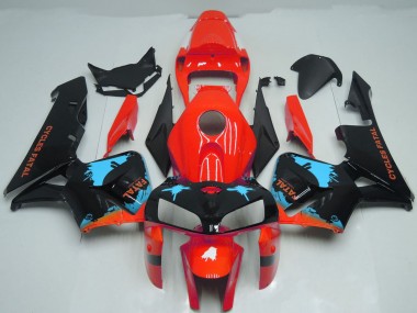 Purchase 2005-2006 Honda CBR600RR Motorcycle Fairings - Red Light Blue Black Splatter Canada