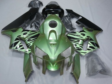 Purchase 2005-2006 Honda CBR600RR Motorcycle Fairings - Light Green Black Flame Canada