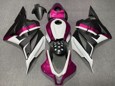 Purchase 2009-2012 Honda CBR600RR Motorcycle Fairings - White Pink Matte Black Star Canada
