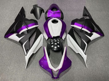 Purchase 2009-2012 Honda CBR600RR Motorcycle Fairings - White Purple Matte Black Star Canada