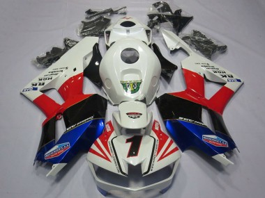 Purchase 2013-2023 Honda CBR600RR Motorcycle Fairings - White Red Blue Black Number 1 Canada