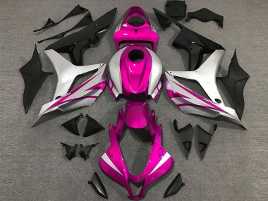Purchase 2007-2008 Honda CBR600RR Motorcycle Fairings - Silver Pink Glossy Black OEM Style Canada