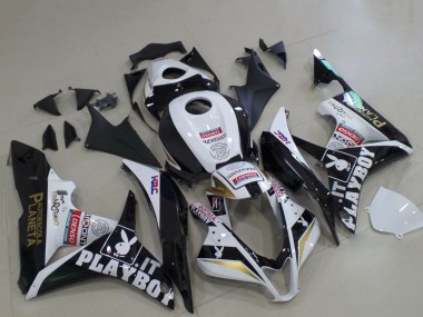 Purchase 2007-2008 Honda CBR600RR Motorcycle Fairings - White Gold Glossy Black PlayBoy Canada