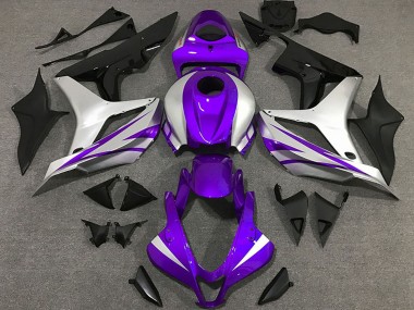 Purchase 2007-2008 Honda CBR600RR Motorcycle Fairings - Silver Purple Glossy Black OEM Style Canada