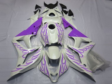 Purchase 2007-2008 Honda CBR600RR Motorcycle Fairings - White Purple Flame Canada