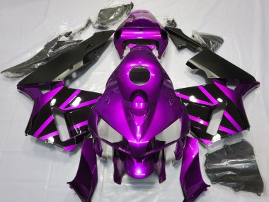 Purchase 2005-2006 Honda CBR600RR Motorcycle Fairings - Purple Glossy Black Design Canada