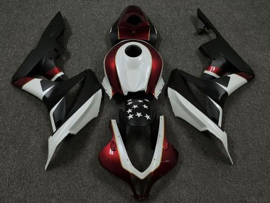 Purchase 2009-2012 Honda CBR600RR Motorcycle Fairings - White Red Matte Black Star Canada