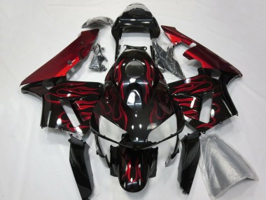 Purchase 2003-2004 Honda CBR600RR Motorcycle Fairings - Glossy Black Red Flame Canada