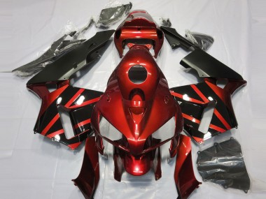 Purchase 2005-2006 Honda CBR600RR Motorcycle Fairings - Red Glossy Black Design Canada