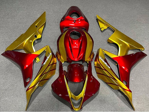2007-2008 Honda CBR600RR Motorcycle Fairings - Gold Red Canada