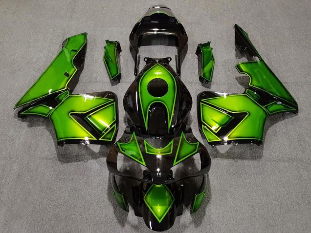 2003-2004 Honda CBR600RR Motorcycle Fairings - Green Glossy Black Canada