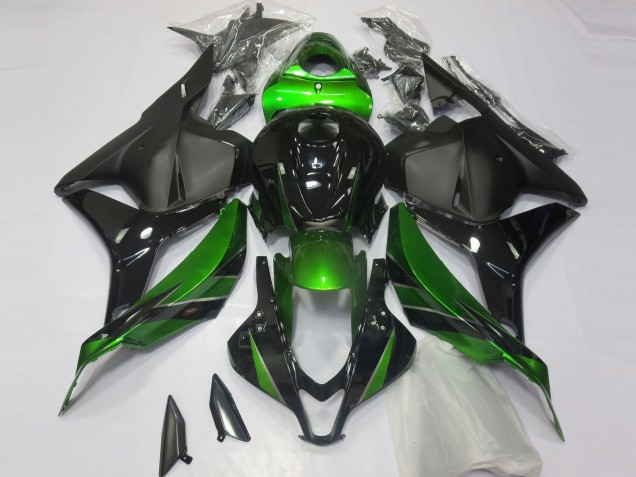 2009-2012 Honda CBR600RR Motorcycle Fairings - Green Glossy Black Matte Black Canada