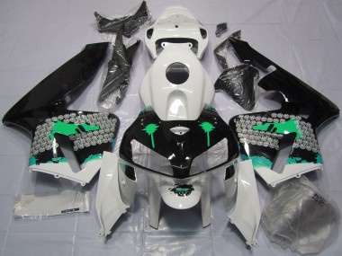 Purchase 2005-2006 Honda CBR600RR Motorcycle Fairings - Turquoise Splatter on Glossy Black Canada