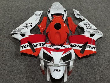 Purchase 2005-2006 Honda CBR600RR Motorcycle Fairings - Orange White Red Glossy Black Repsol Style Canada