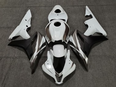 Purchase 2007-2008 Honda CBR600RR Motorcycle Fairings - White Matte Black Canada