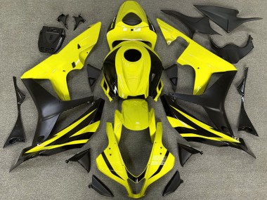 Purchase 2007-2008 Honda CBR600RR Motorcycle Fairings - Yellow Matte Black OEM Style Canada