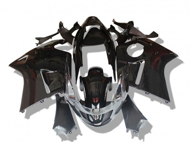 1996-2007 Honda CBR1100XX Blackbird Motorcycle Fairings - Glossy Black Grey Canada