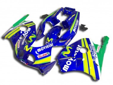Purchase 1990-1998 Honda CBR250RR Motorcycle Fairings - Blue Yellow Green MoviStar Red Castrol Canada