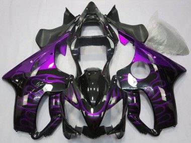 Purchase 2001-2003 Honda CBR600 F4i Motorcycle Fairings - Glossy Black Purple Flame Canada