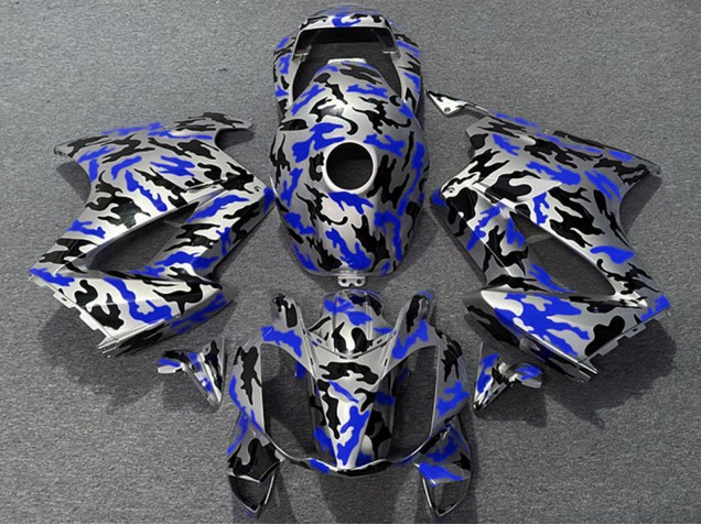 2002-2013 Honda VFR 800 Motorcycle Fairings - Blue Camouflage Canada