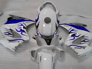 Purchase 2002-2013 Honda VFR 800 Motorcycle Fairings - White Blue Flame Canada