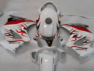 Purchase 2002-2013 Honda VFR 800 Motorcycle Fairings - White Red Flame Canada