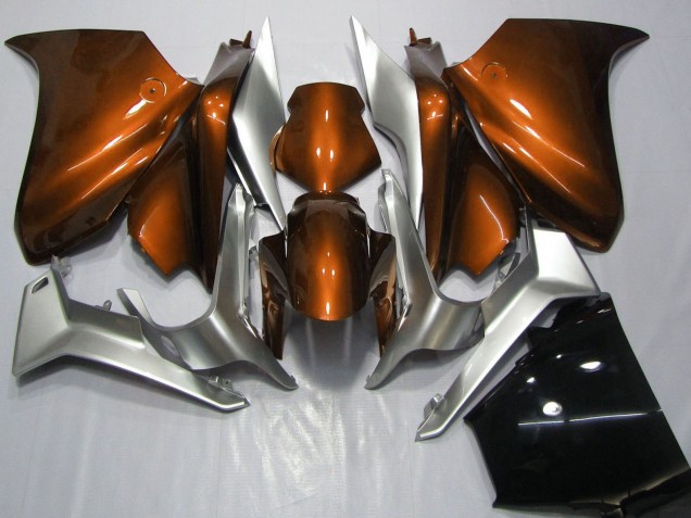 2010-2014 Honda VFR 1200 Motorcycle Fairings - Silver Orange Canada