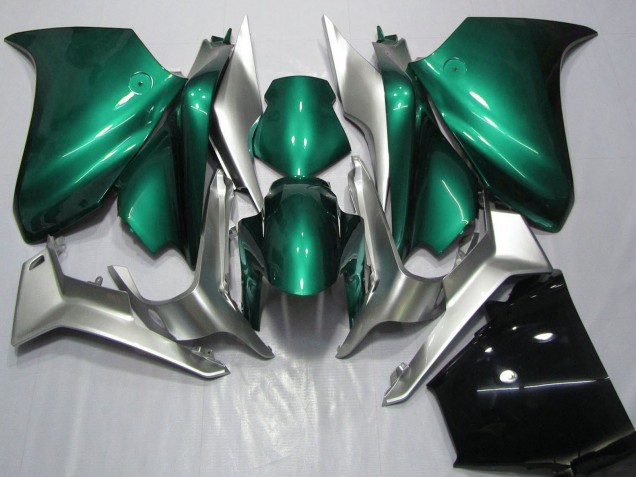 2010-2014 Honda VFR 1200 Motorcycle Fairings - Silver Seafoam Green Canada