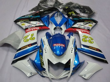 Purchase 2007-2008 Suzuki GSXR 1000 Motorcycle Fairings - White Blue Red Black Motul 22 Canada