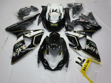 Purchase 2009-2016 Suzuki GSXR 1000 Motorcycle Fairings - Glossy Black White Gold Dark Dog 74 Canada