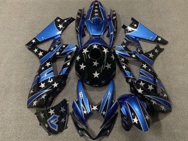 Purchase 2007-2008 Suzuki GSXR 1000 Motorcycle Fairings - Blue Glossy Black Star Canada