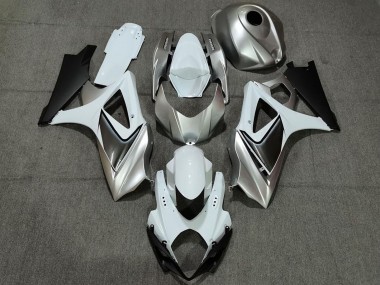 Purchase 2007-2008 Suzuki GSXR 1000 Motorcycle Fairings - White Silver Black Canada