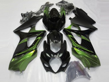 Purchase 2007-2008 Suzuki GSXR 1000 Motorcycle Fairings - Glossy Black Green Canada
