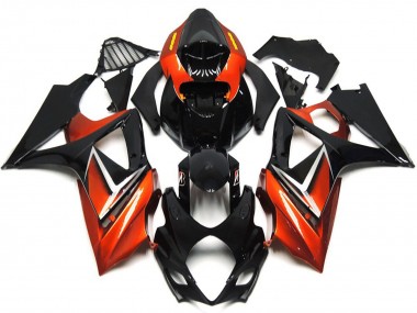 Purchase 2007-2008 Suzuki GSXR 1000 Motorcycle Fairings - Glossy Black Orange Canada