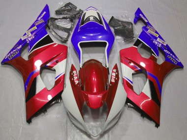 Purchase 2003-2004 Suzuki GSXR 1000 Motorcycle Fairings - Candy Red White Blue Canada