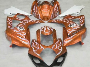 Purchase 2007-2008 Suzuki GSXR 1000 Motorcycle Fairings - Orange White Flame Canada