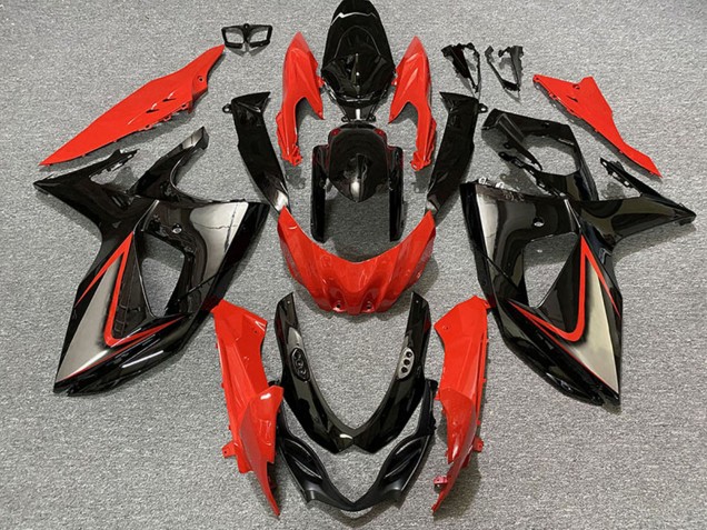 2009-2016 Suzuki GSXR 1000 Motorcycle Fairings - Red Black Canada