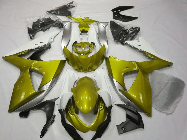 2009-2016 Suzuki GSXR 1000 Motorcycle Fairings - White Yellow Canada