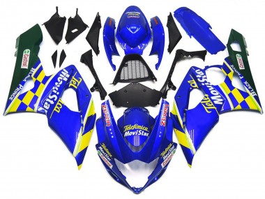 Purchase 2005-2006 Suzuki GSXR 1000 Motorcycle Fairings - Blue Yellow Green MoviStar Castrol Canada