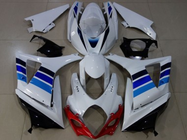 Purchase 2007-2008 Suzuki GSXR 1000 Motorcycle Fairings - White Blue OEM Style Canada