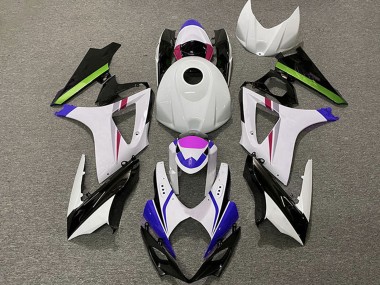 Purchase 2007-2008 Suzuki GSXR 1000 Motorcycle Fairings - White Blue Green Black Racing Canada