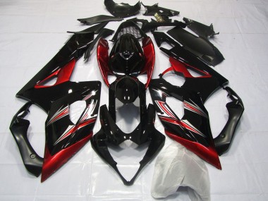 Purchase 2005-2006 Suzuki GSXR 1000 Motorcycle Fairings - Glossy Black Red Flare Canada