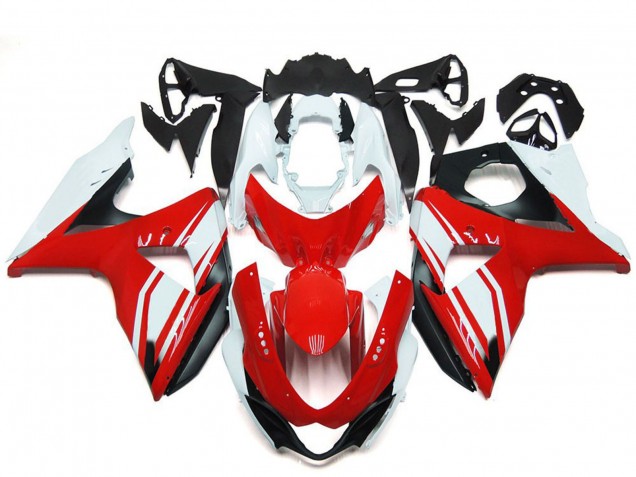 2009-2016 Suzuki GSXR 1000 Motorcycle Fairings - White Red Black Canada