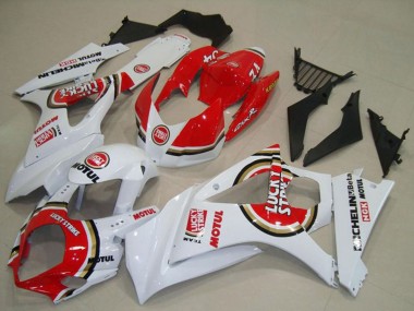 Purchase 2007-2008 Suzuki GSXR 1000 Motorcycle Fairings - White Red Lucky Strike Canada