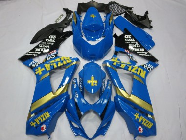 Purchase 2007-2008 Suzuki GSXR 1000 Motorcycle Fairings - Blue Gold Black Rizla Canada