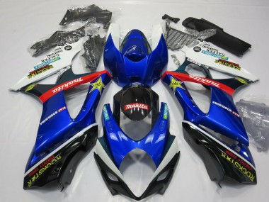 Purchase 2007-2008 Suzuki GSXR 1000 Motorcycle Fairing - White Blue Red Black Rockstar Canada