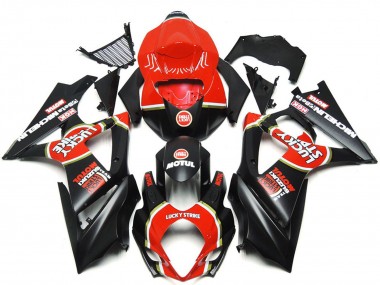 Purchase 2007-2008 Suzuki GSXR 1000 Motorcycle Fairings - Red Black Lucky Strike Canada
